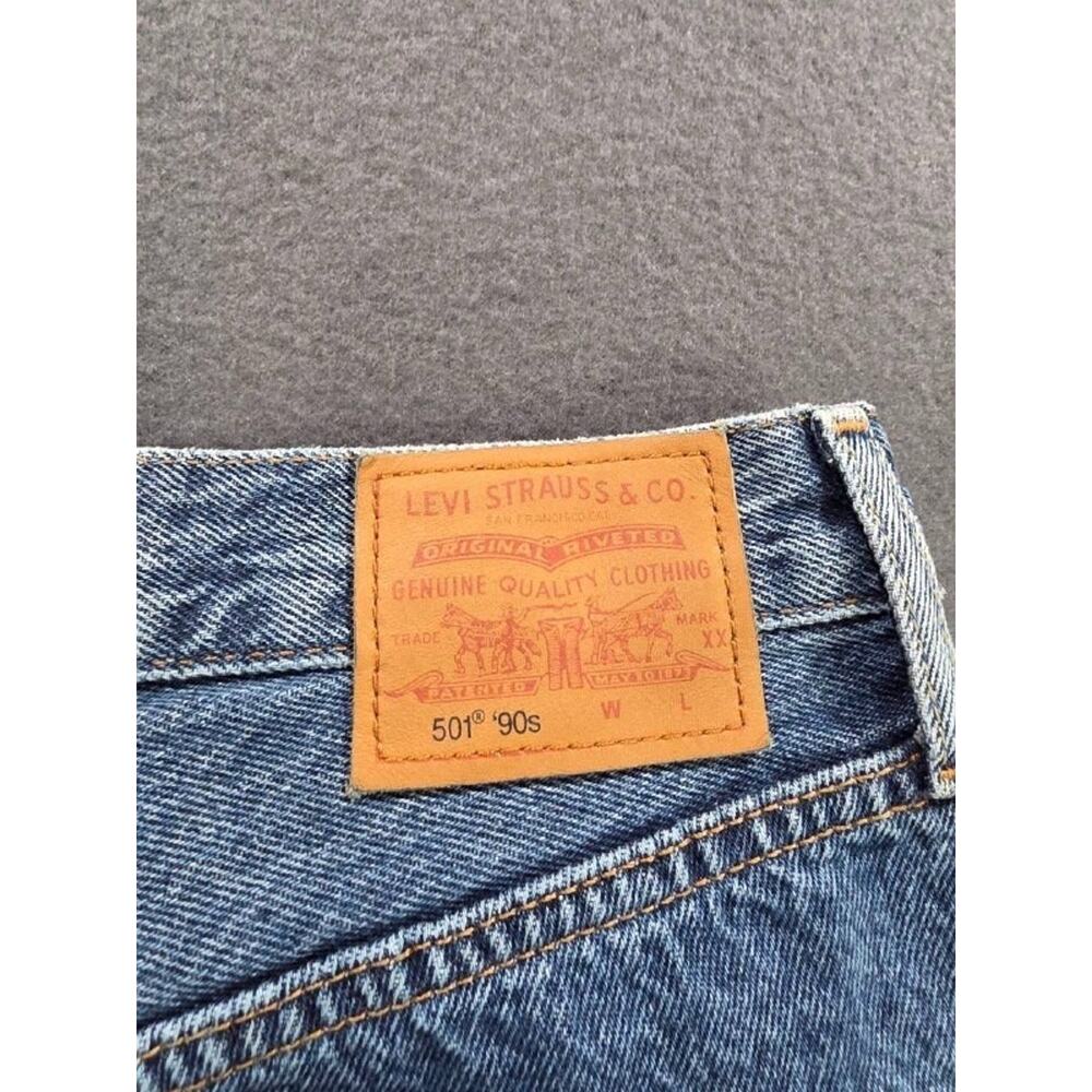 Vintage Y2K Levi's Y2K Jeans 501 Button Fly w26xL30 Blue A008463 - Picture 14 of 14